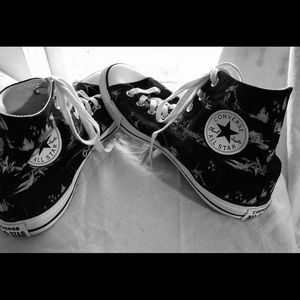 Converse Hi Tops Fishing Camping Design Chucks